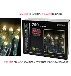 750 LUCI LED BIANCO CALDO X EST. PROGR.Vesti Casa