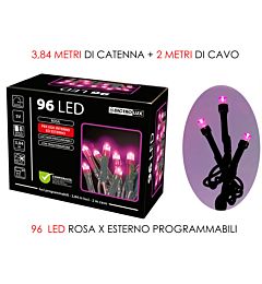 96 LUCI LED ROSA X ESTERNO  PROGVesti Casa