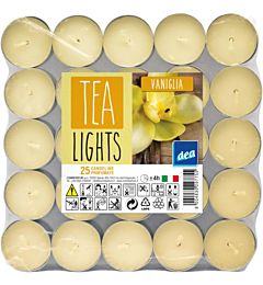 DEA TEA LIGHTS 25PZ VANIGLIA