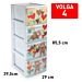 CASSETTIERA 4 CASSETTI VOLGA DECO15Plastic Forte