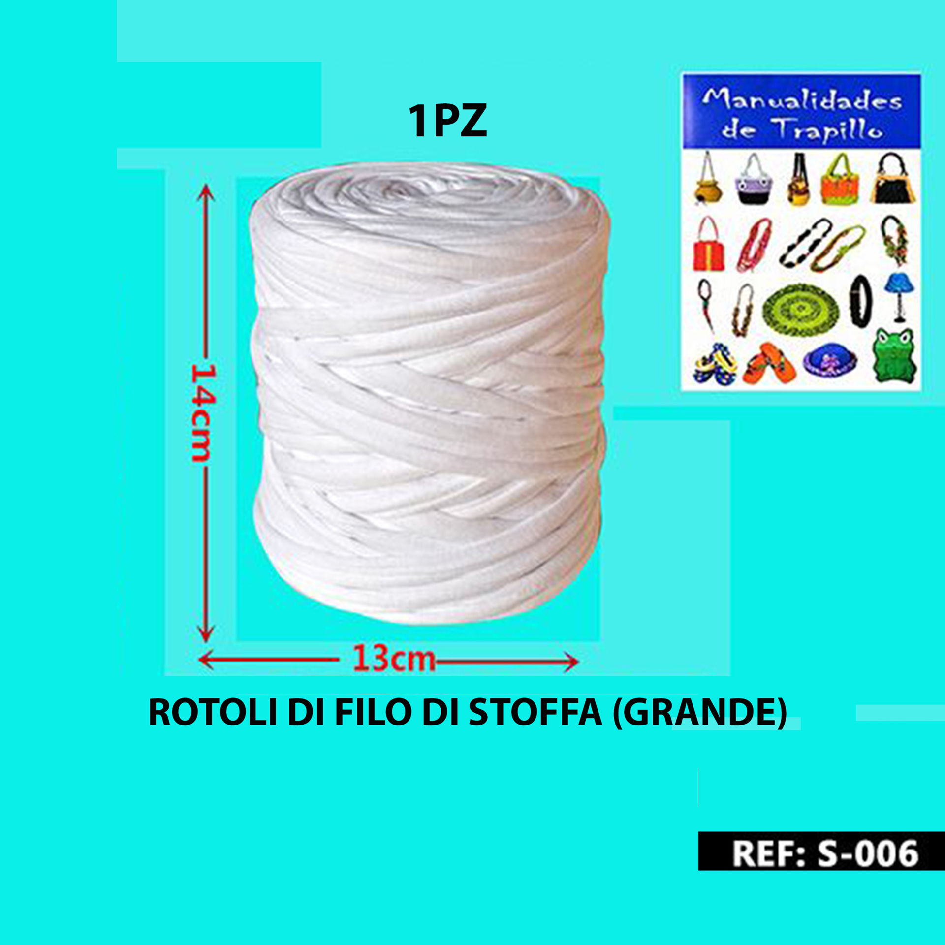 ROTOLI DI FILO DI STOFFA BIANCA GRANDECisne