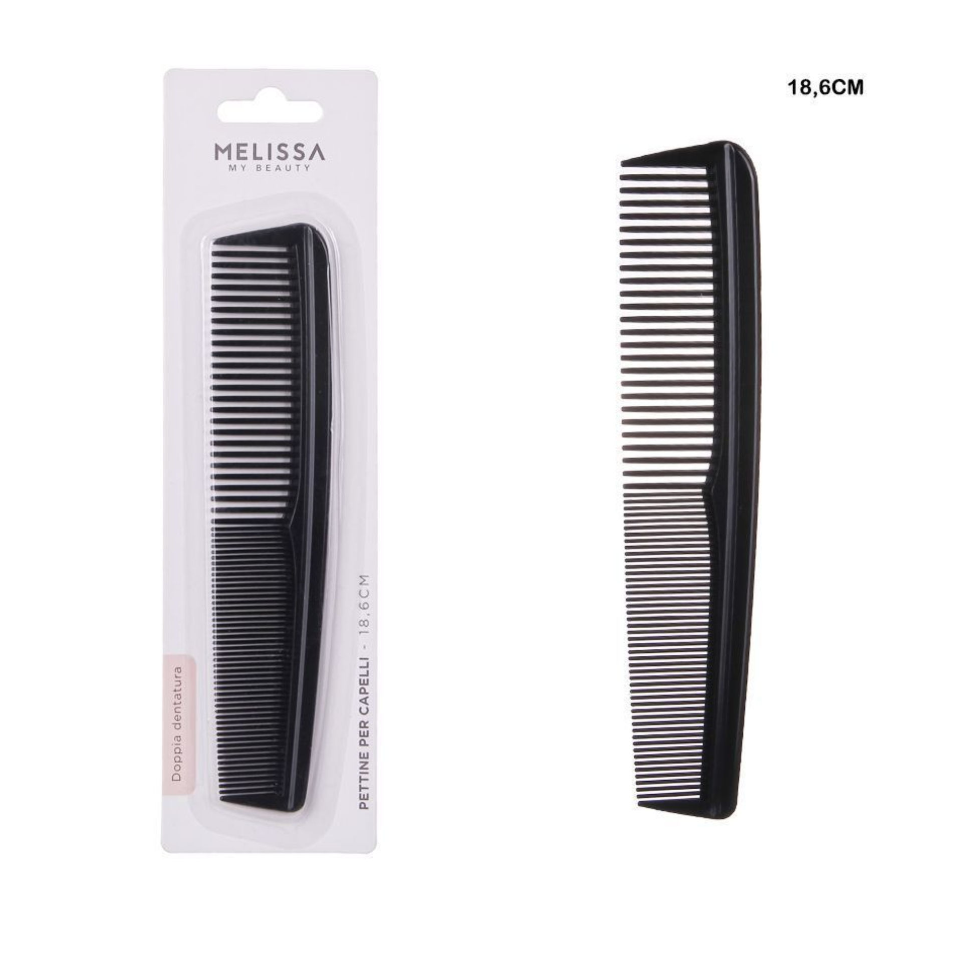 PETTINE CAPELLI 18,6CM NEROMelissa