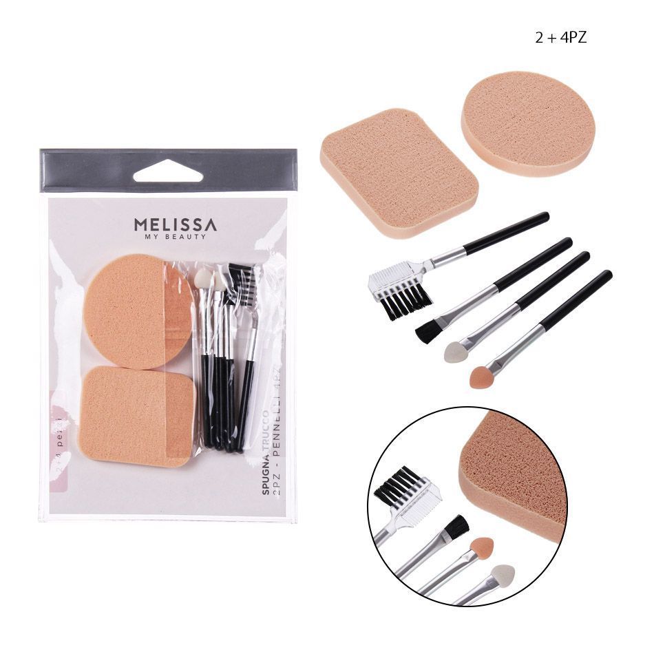 SPUGNA TRUCCO 2PZ+PENNELLI 4PZMelissa