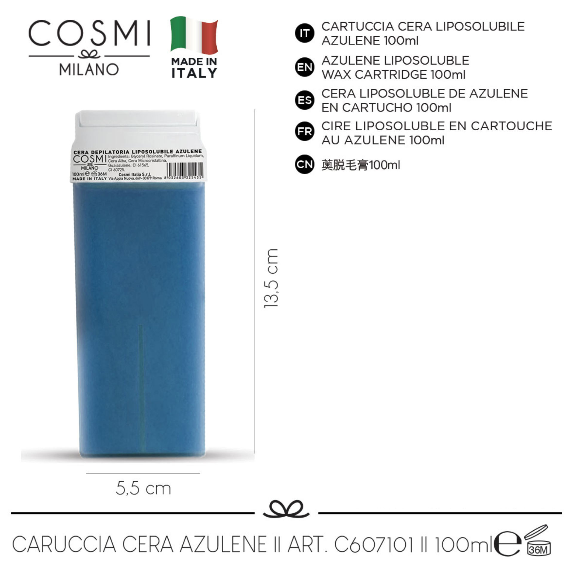 COSMI CERA LIPO AZULENE CARTUCCIA 100MLCosmi