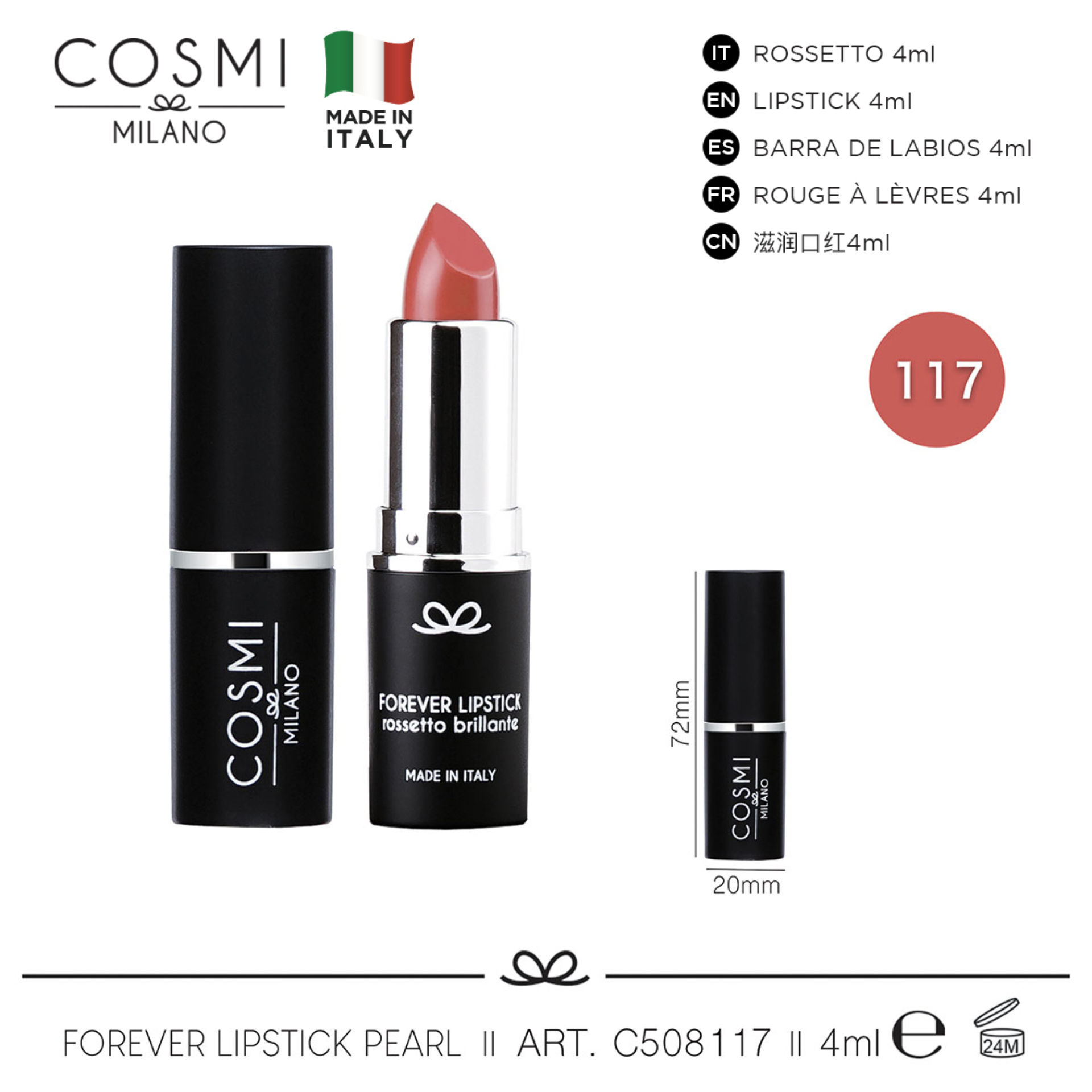 COSMI FOREVER LIPSTICK PEARL  N.117Cosmi