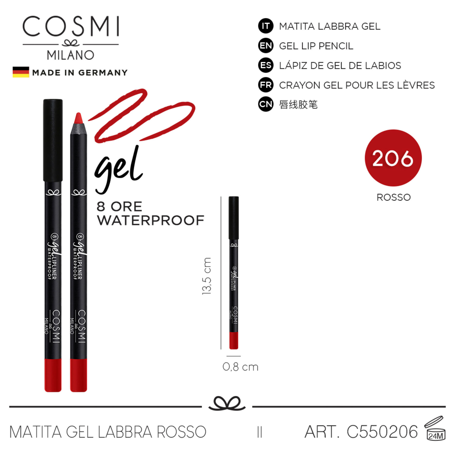 COSMI MATITA GEL LABBRA N.206Cosmi