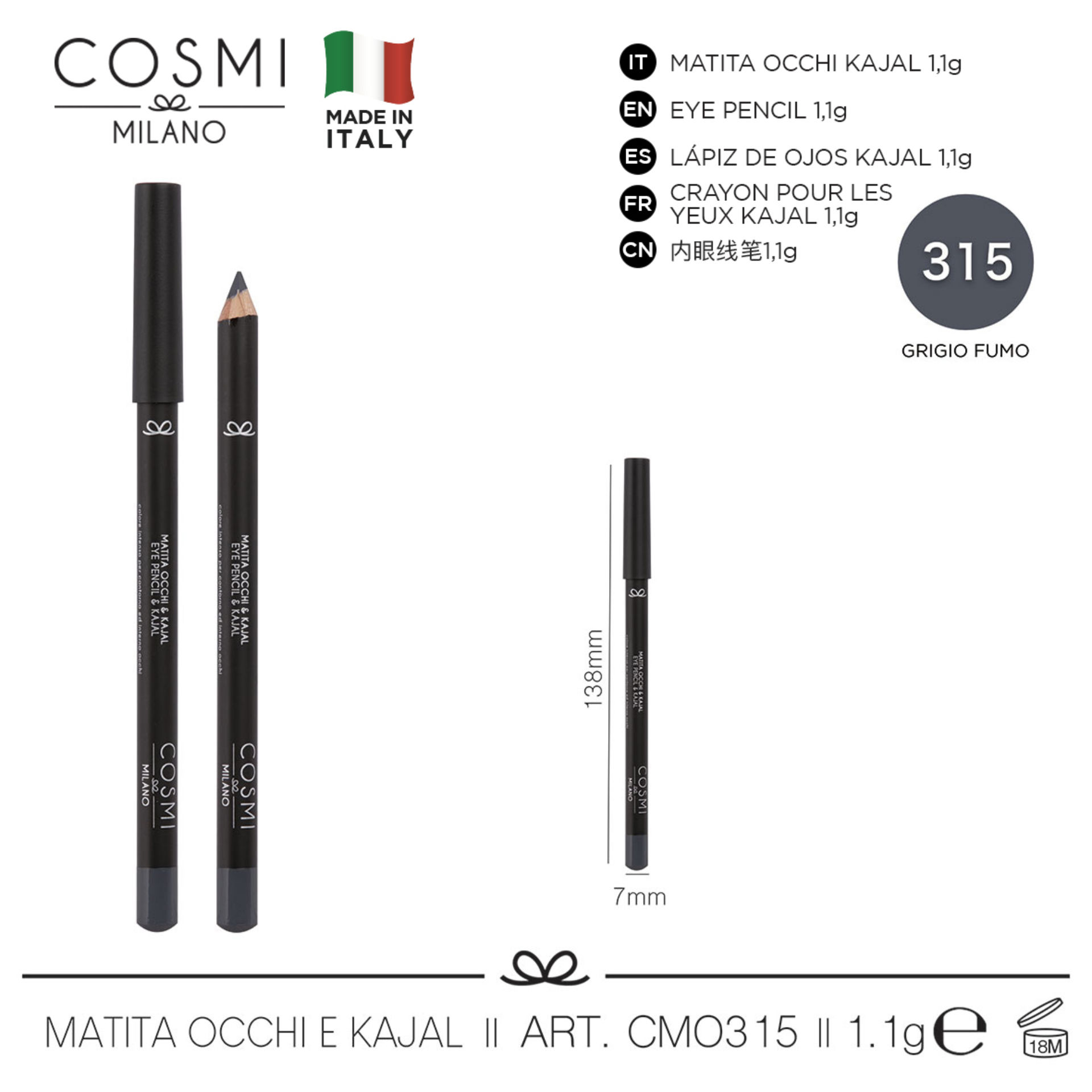 COSMI MATITA OCCHI AND KAJAL N.315Cosmi