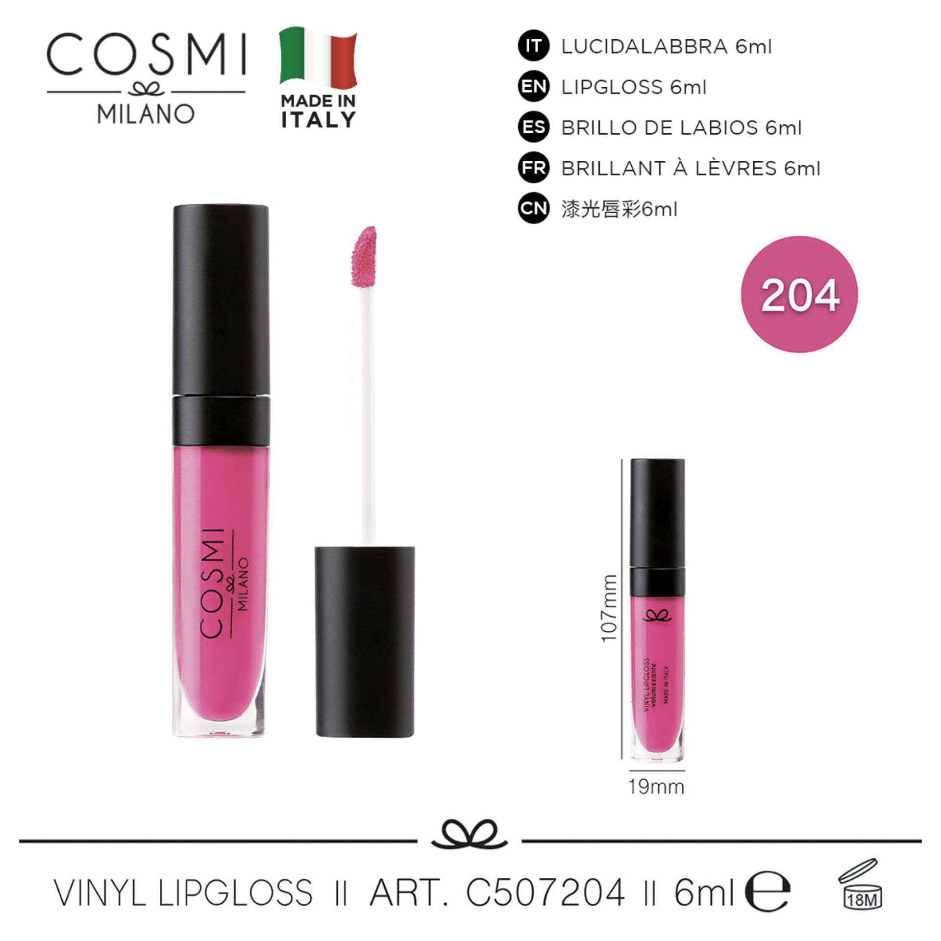 COSMI VINYL LIPGLOSS N.204Cosmi