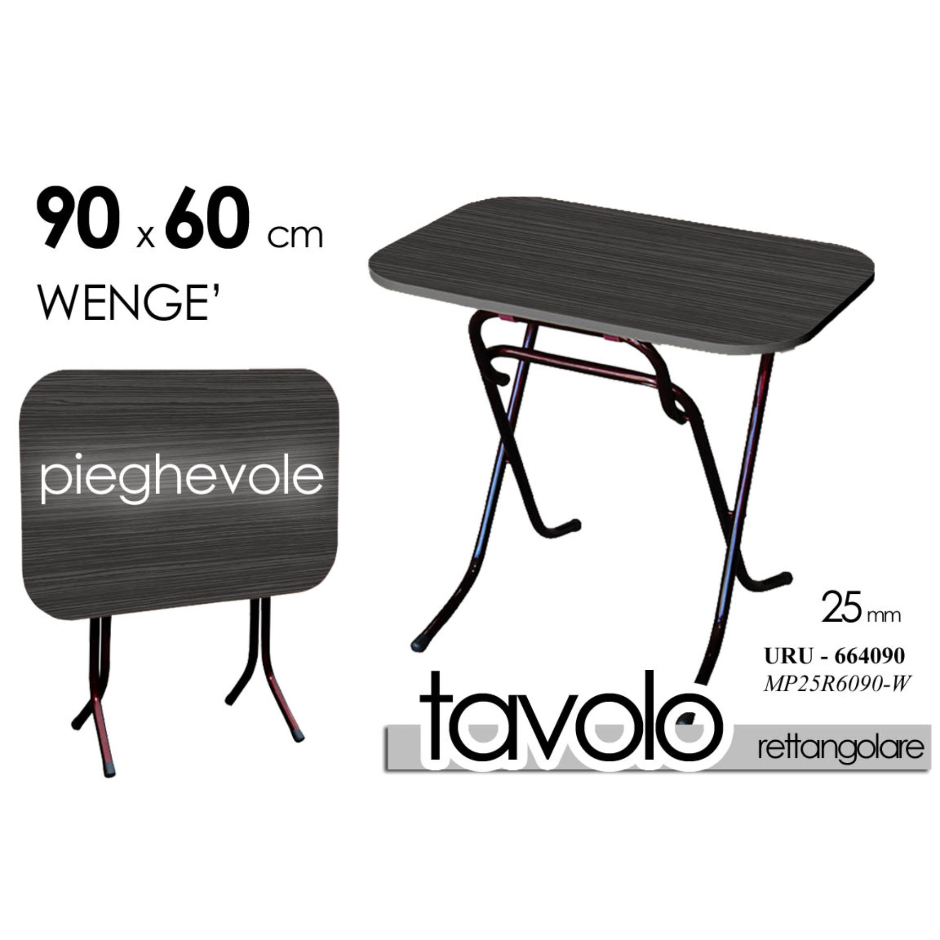 URU/TAVOLO WENGE 25MM 60*90*77 0157Gicos