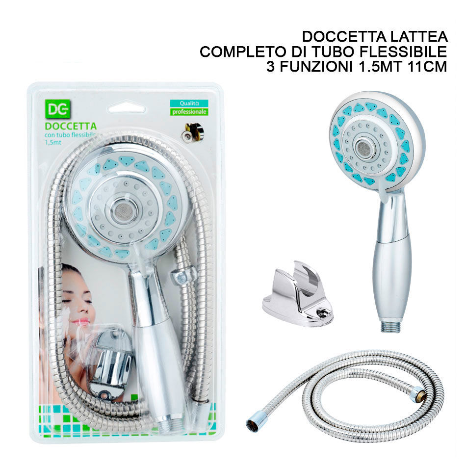 DC CASA DOCCETTA LATTEA 11CM 3F.+SUPP.+TUBO 1,5MDc