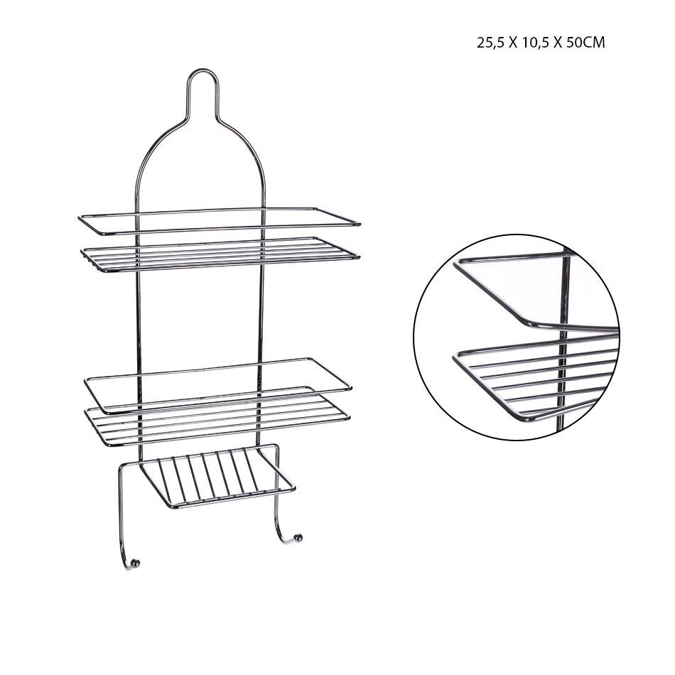 DC CASA MENSOLA BAGNO CROMATO 2P 25.5X10.5X50CMDc