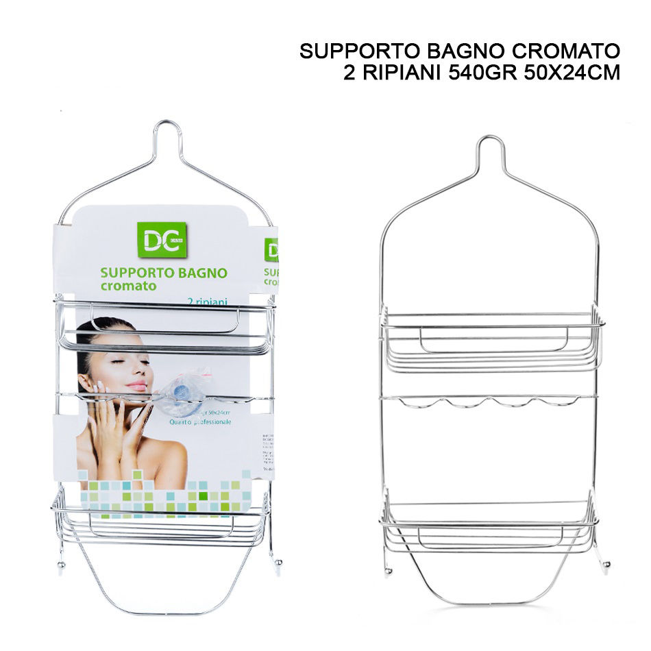 DC CASA MENSOLA BAGNO CROMATO 2P.540G 50X24CMDc