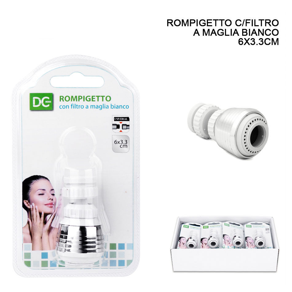 DC CASA ROMPIGETTO FILTRO A MAGLIA BIANCO 6X3,3CMDc