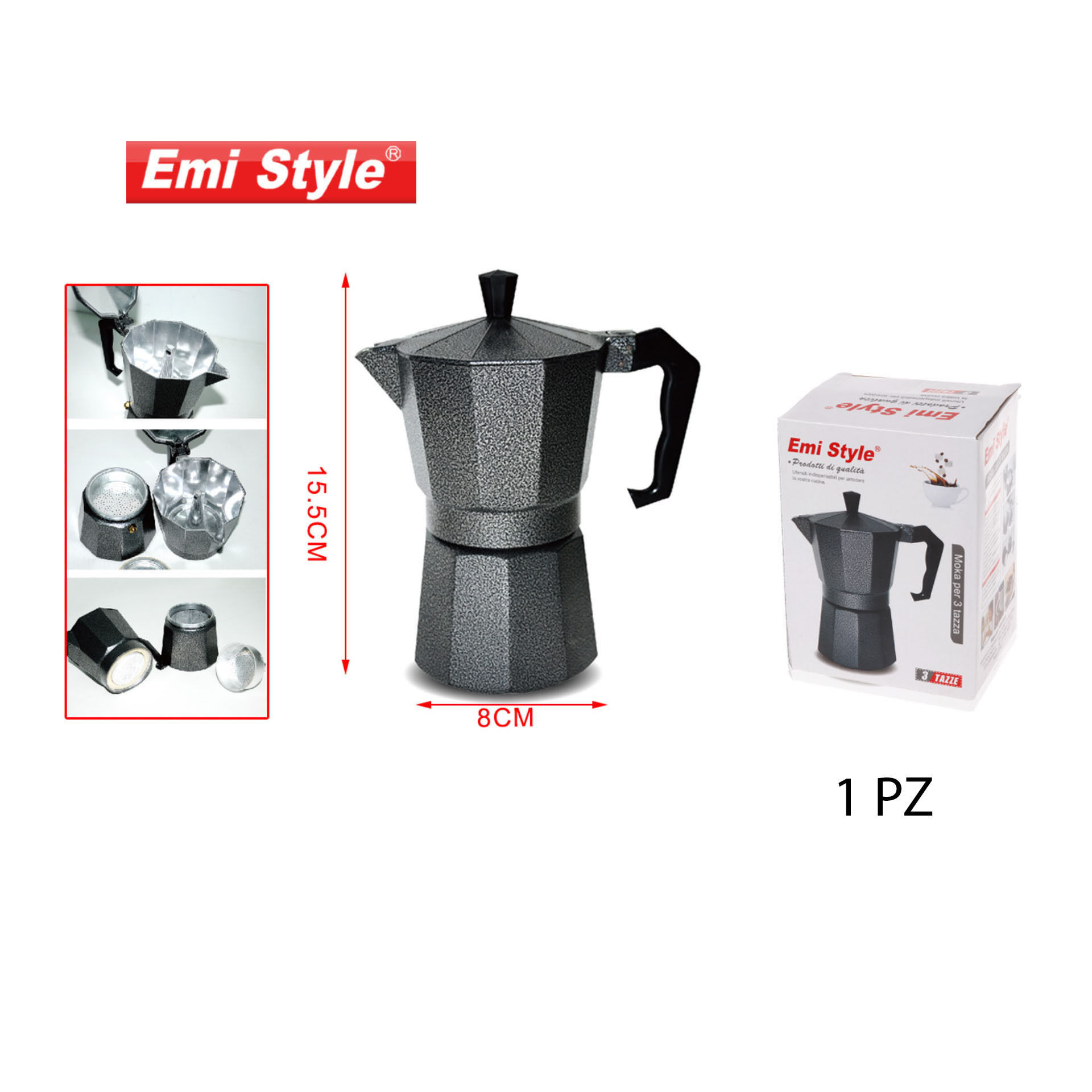 EMI STYLE MOKA PE 3 TAZZE