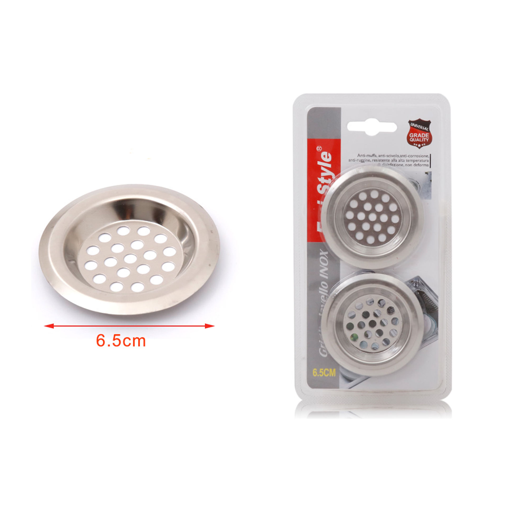 GRIGLIA LAVELLO INOX 6.5CM