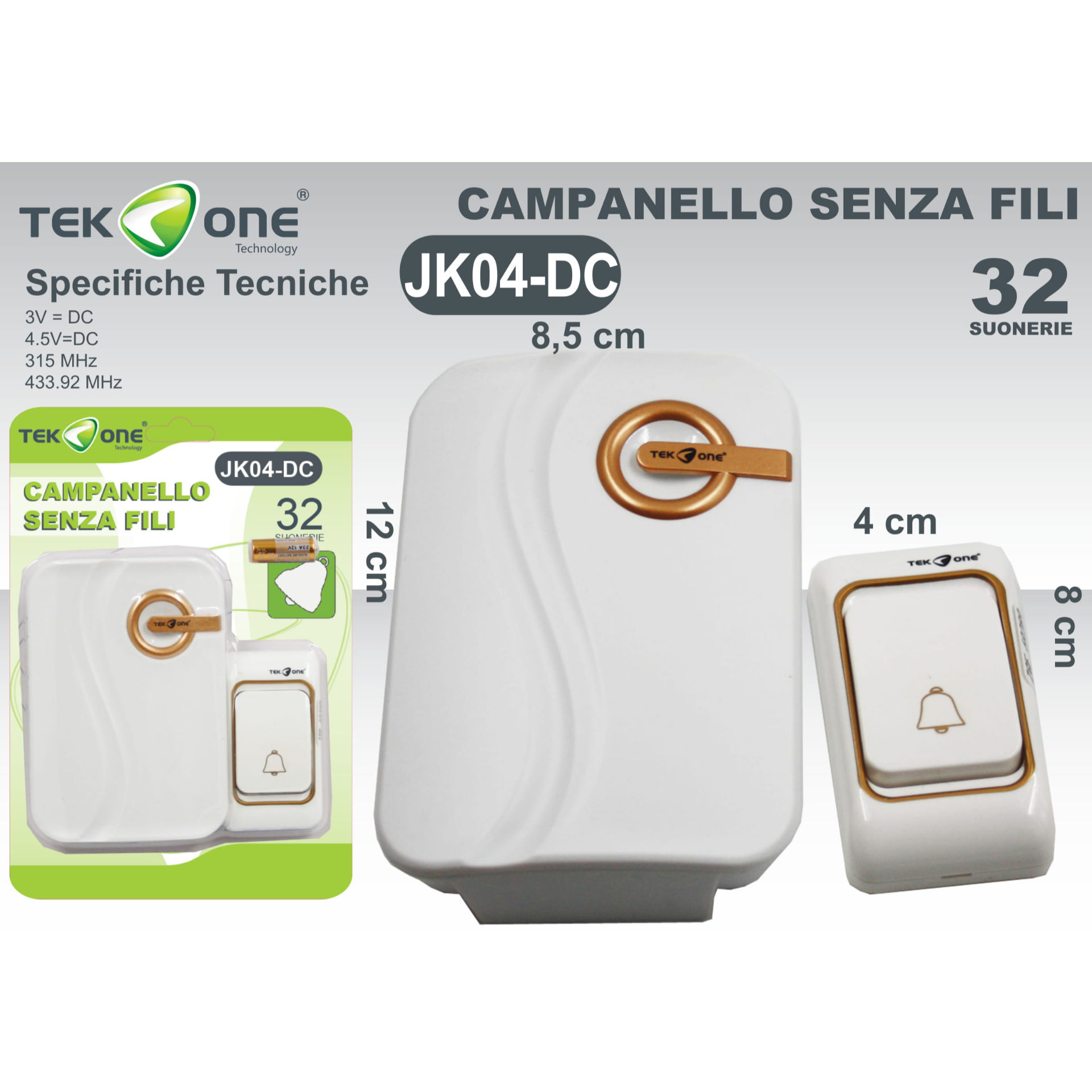 CAMPANELLO SENZA FILI JK04DCTekone