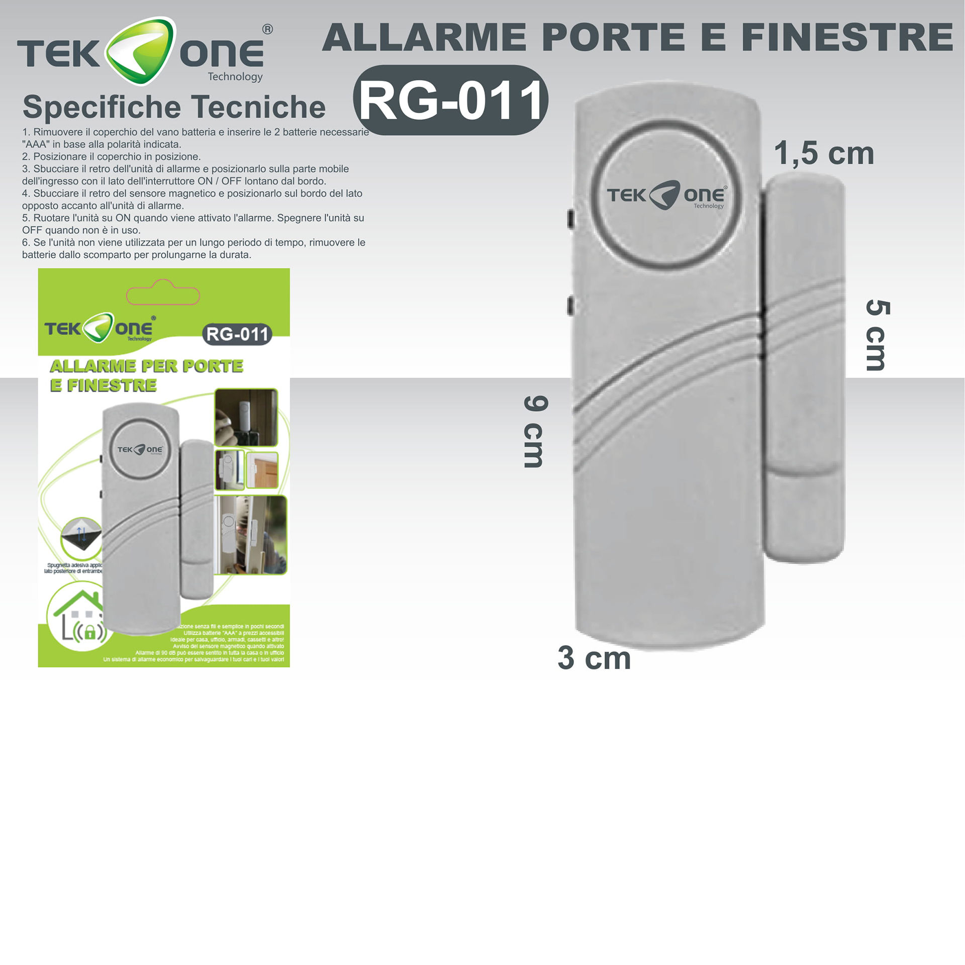 ALLARME MAGNETICO RG11Tekone