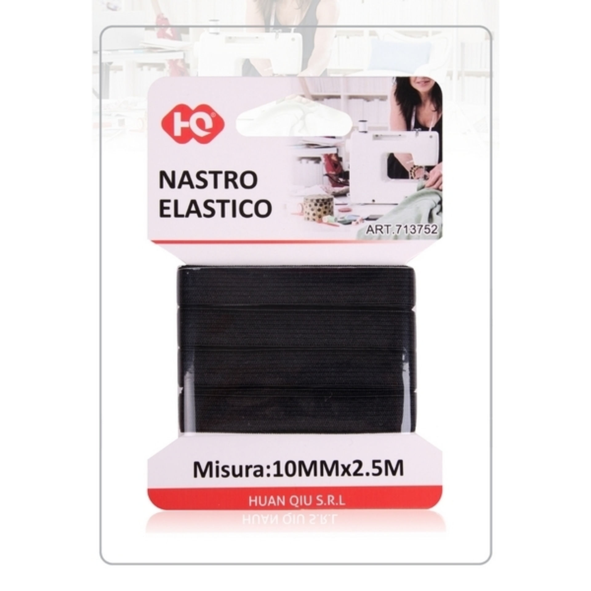 NASTRO ELASTICO  NERO 1.0X2.5MHQ