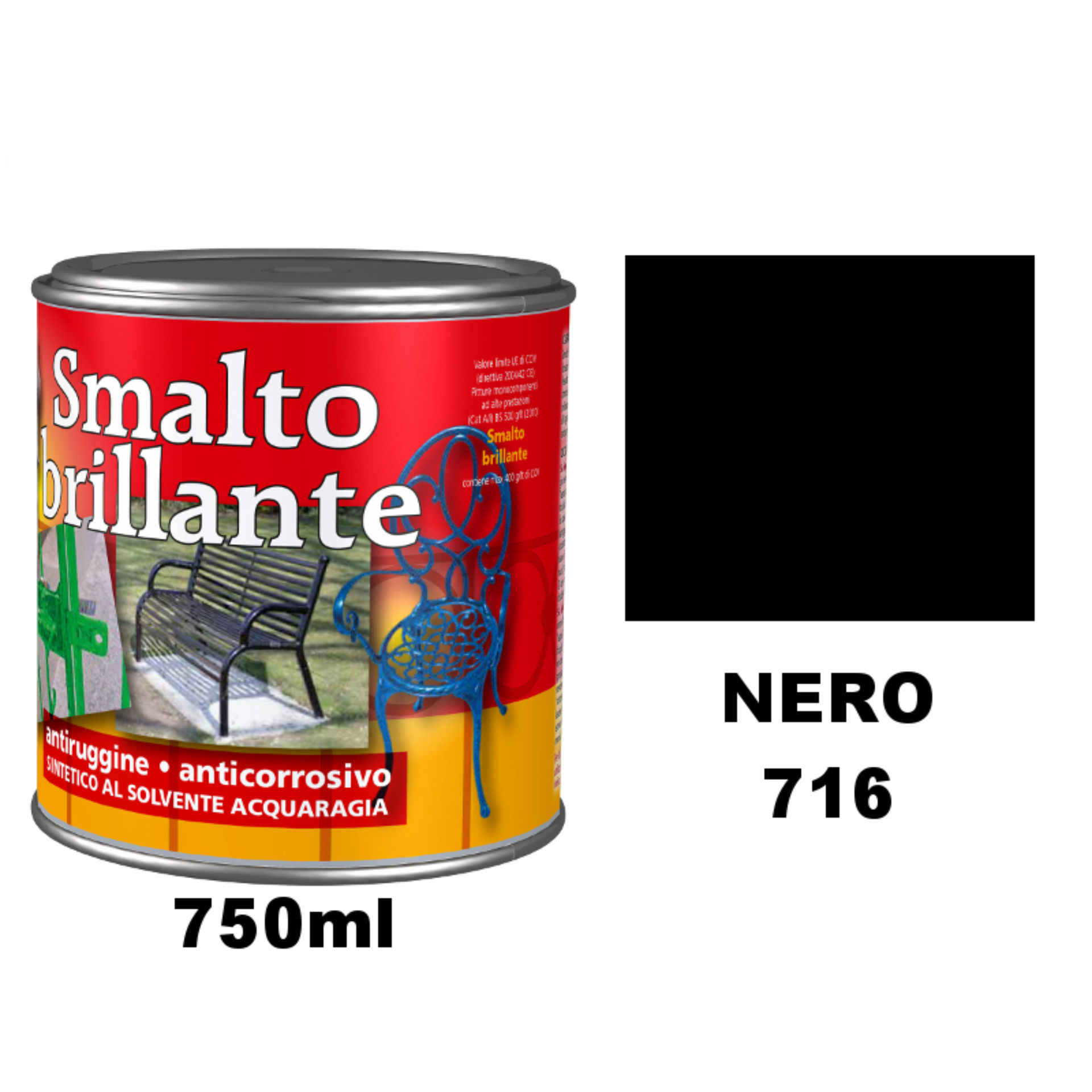 SMALTO ACRILICO NERO 716Cipir