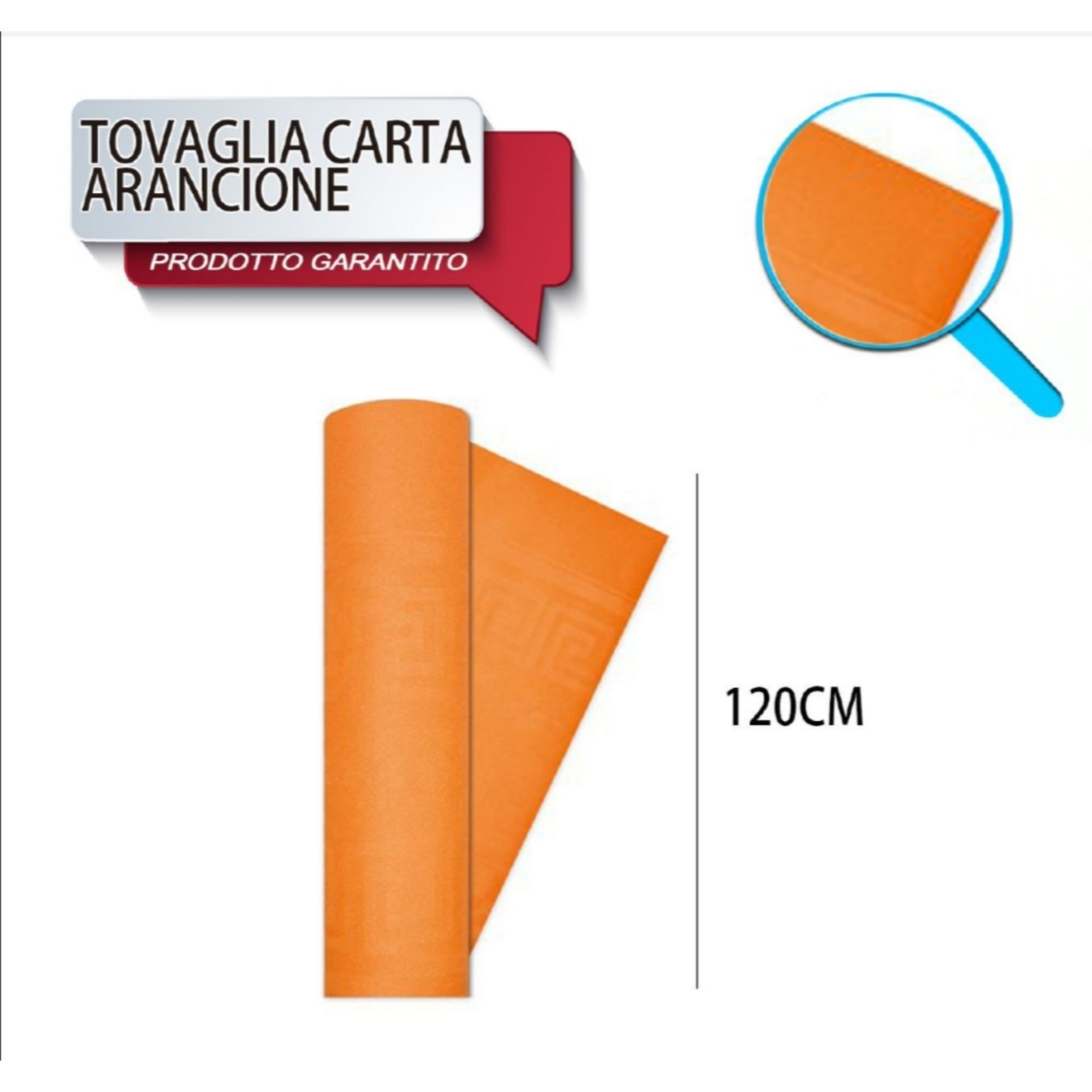 TOVAG CARTA ROTOLO MT 1,20X7 ARANCIO DO