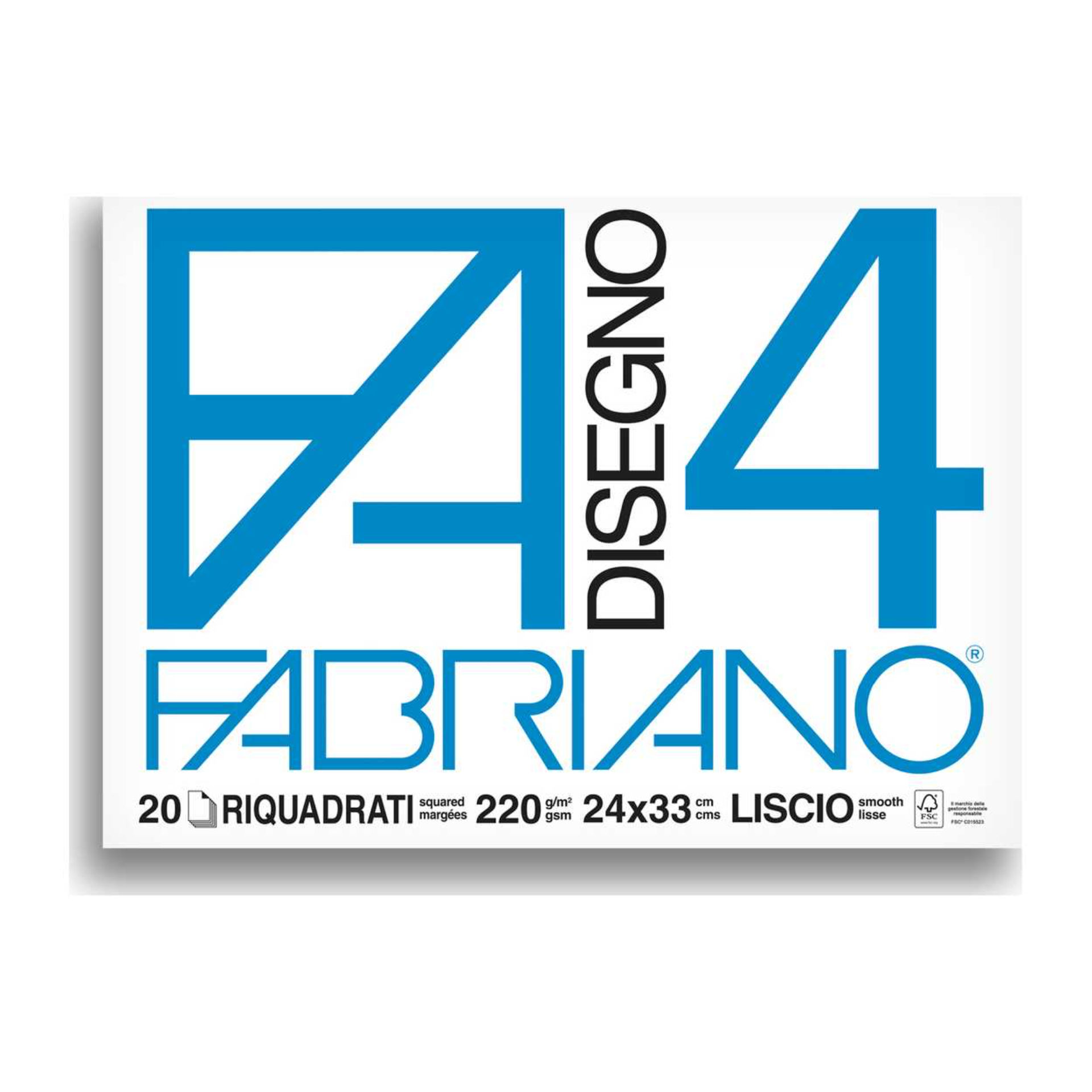 BLOCCO FABRIANO 1597 - F4 24X33 FG.20 SQUADRATOFabriano