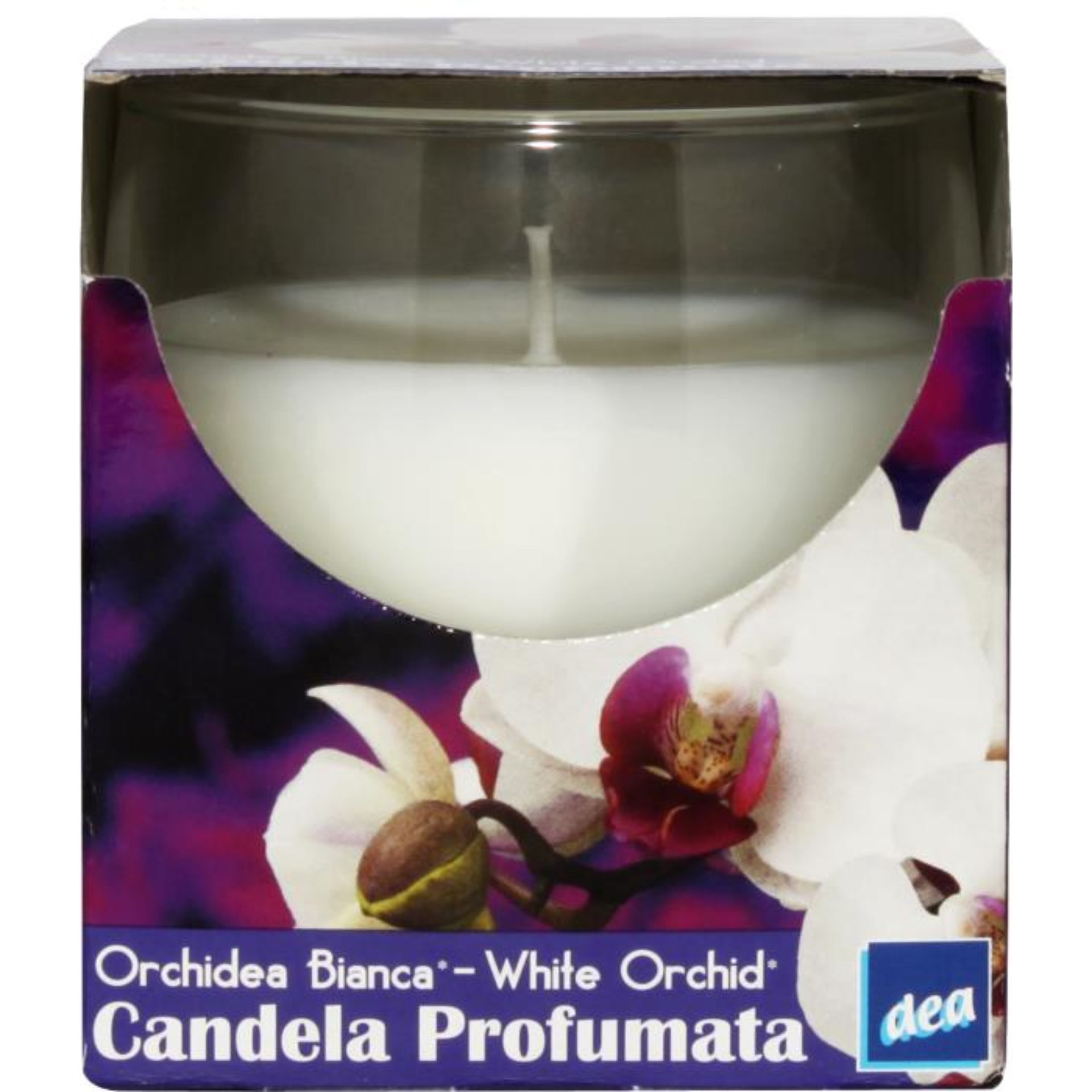 DEA CANDELE PR.BICCHIERE WHITE ORCH.120GDea