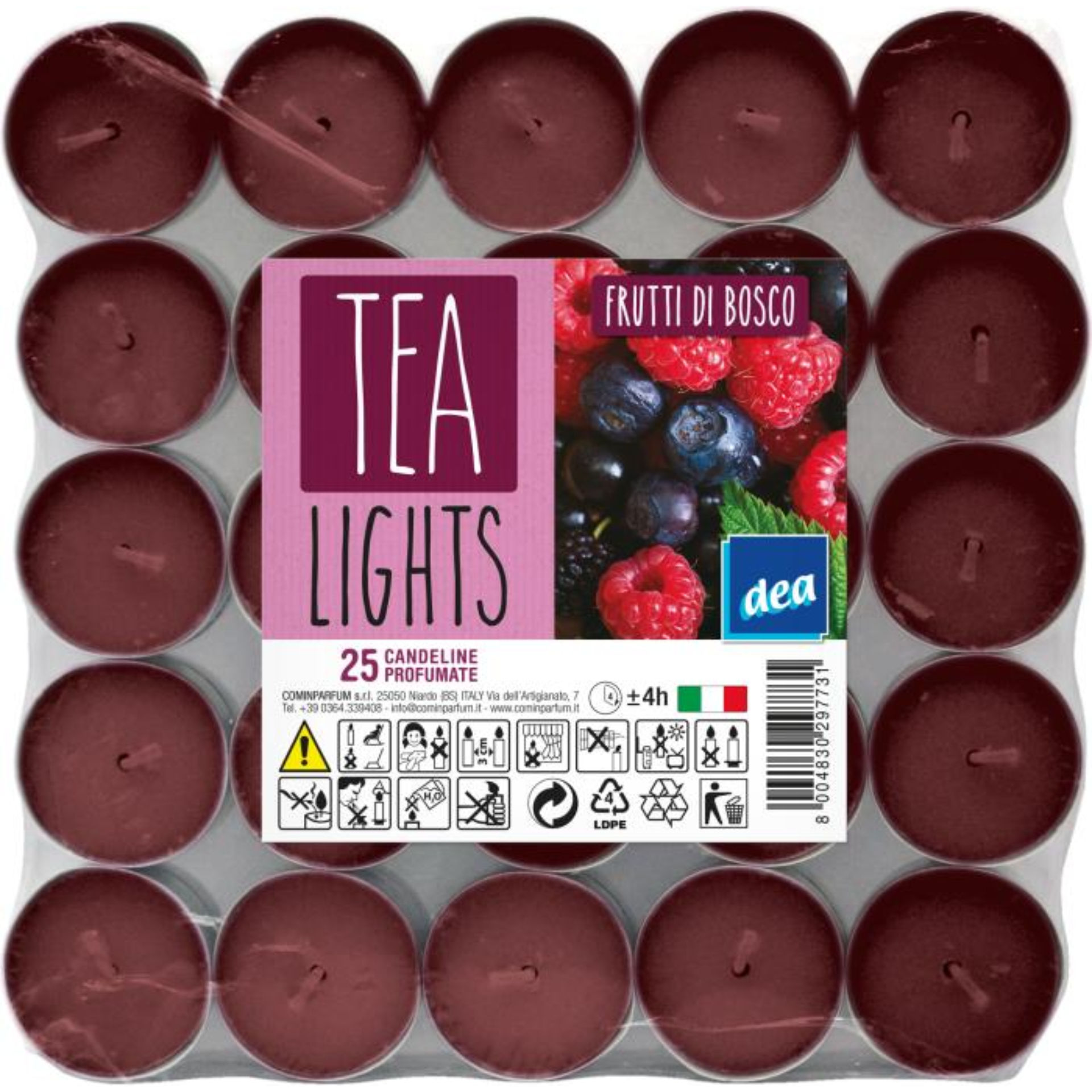 DEA TEA LIGHTS 25PZ FRUTTI DI BOSCODea