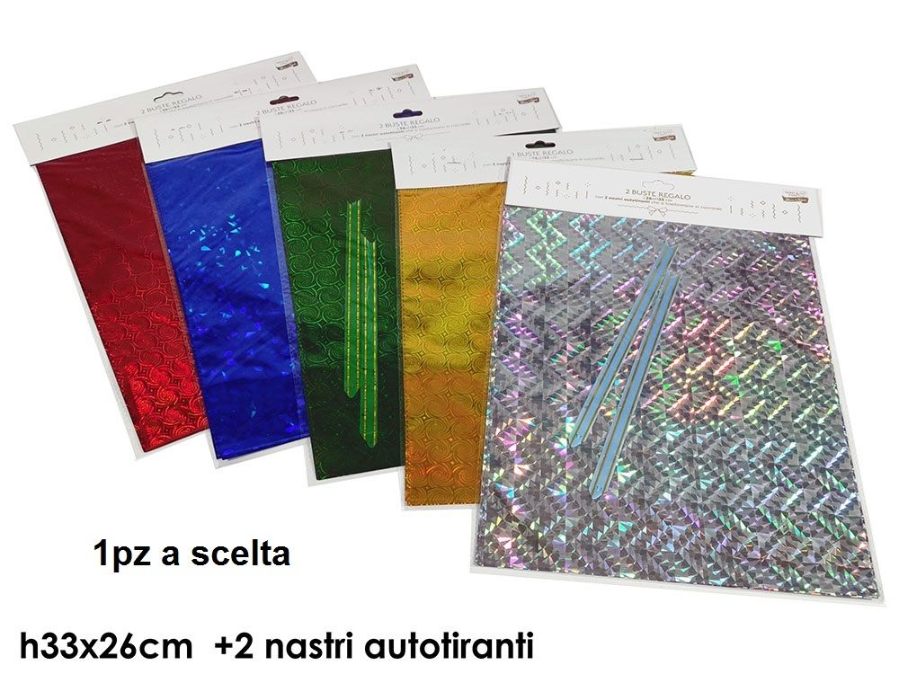 SET 2 SACCHETTI C/STRINGHE 26X33CM 5ASS.