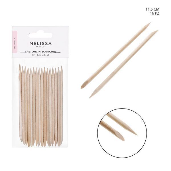 MELISSA BASTONCINI MANICURE LEGNO 11,5CM 16PZ