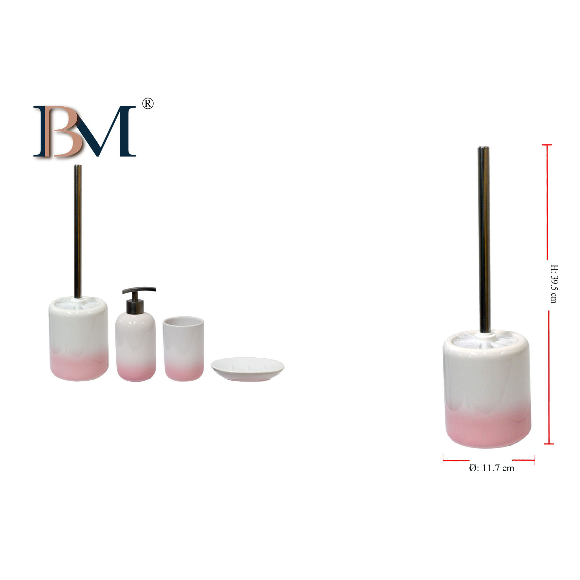 PORTASCOPINO IN CERAMICA, MISURA: 11.7X15/39.5 CMBM