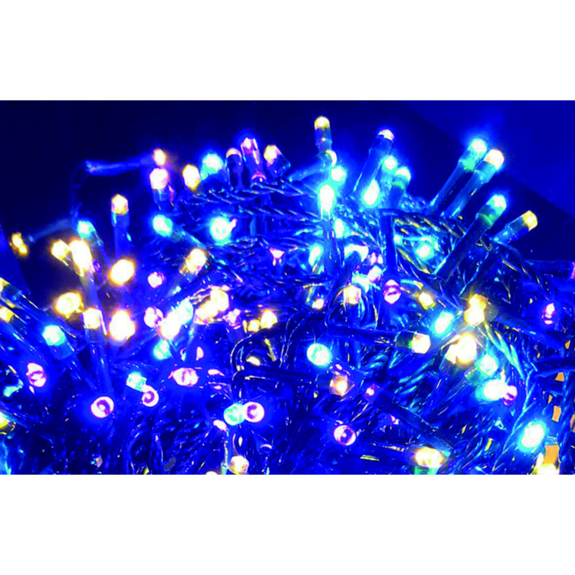 300 LED AZZURRO/B.CALDO/ROSA MT.9+2CAVO VERDE CONT