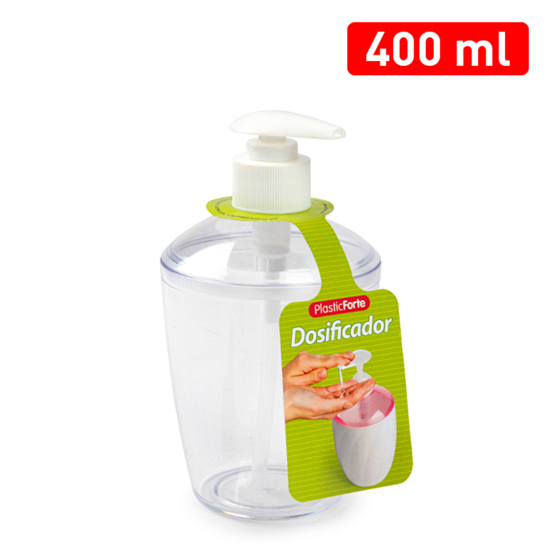 DOSIFICATORE SAPONE BASIC TRASPARENTEPlastic Forte