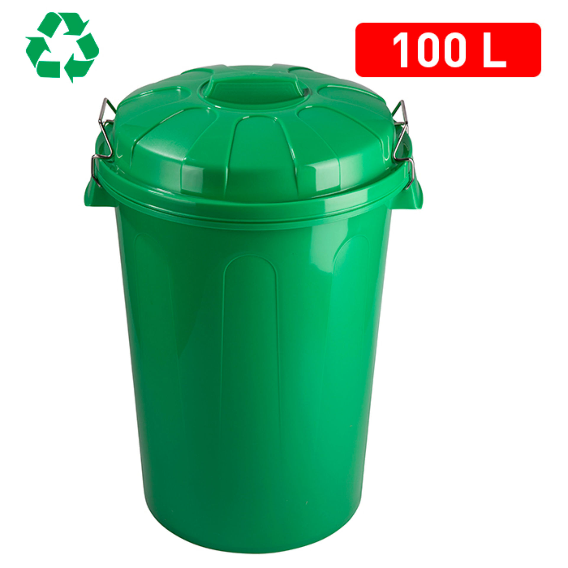 BIDONE 100 L VERDE PARCHISPlastic Forte