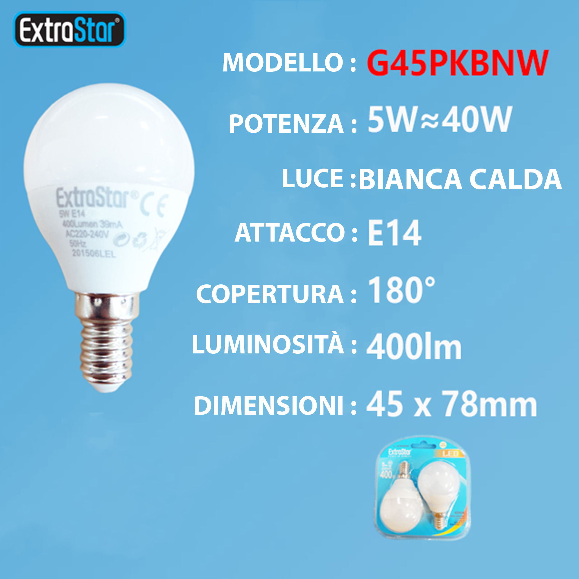 Lampadina led attacco R7S 78mm 5W luce calda fredda naturale risparmio  energetico