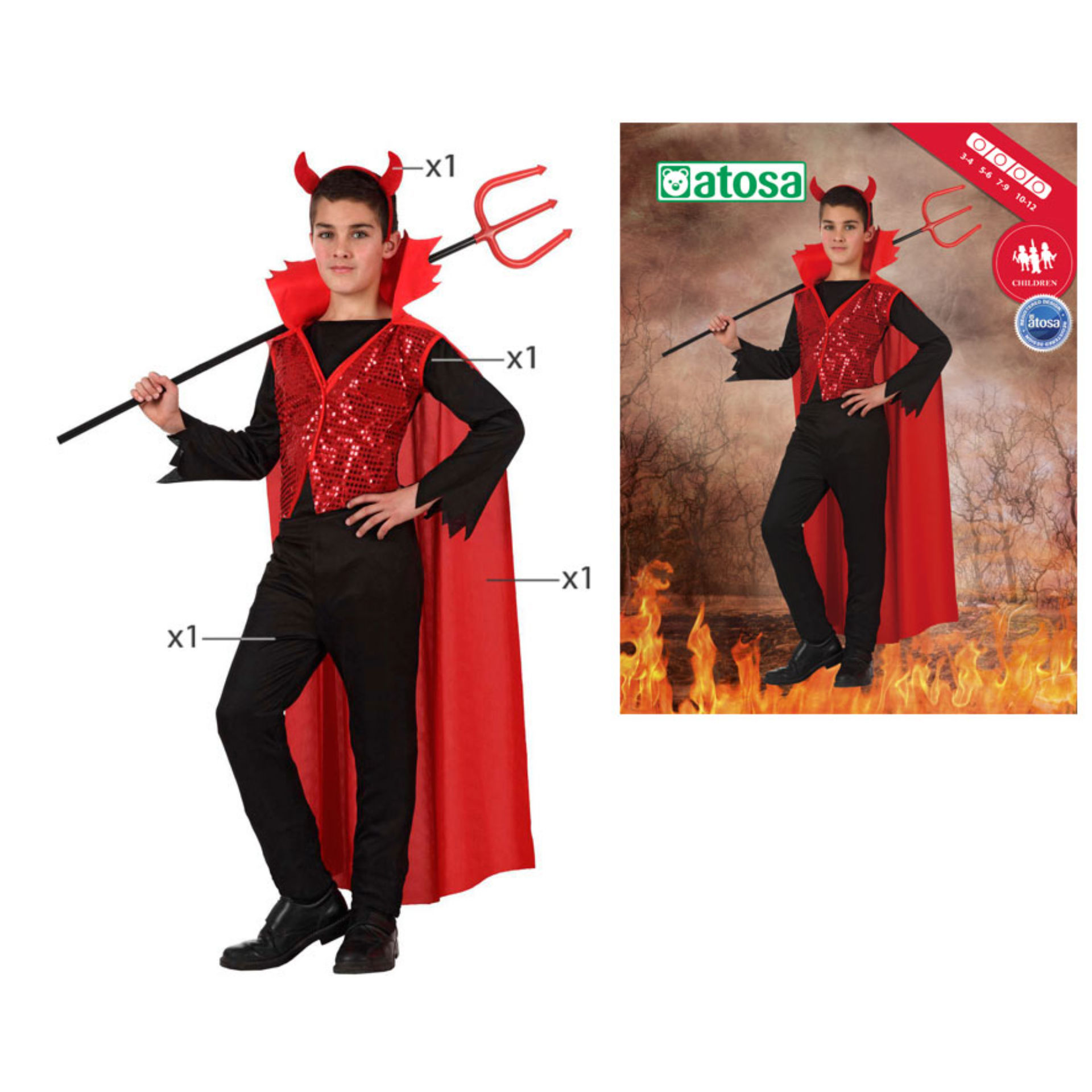 COSTUME DEMONIO 5-6Atosa