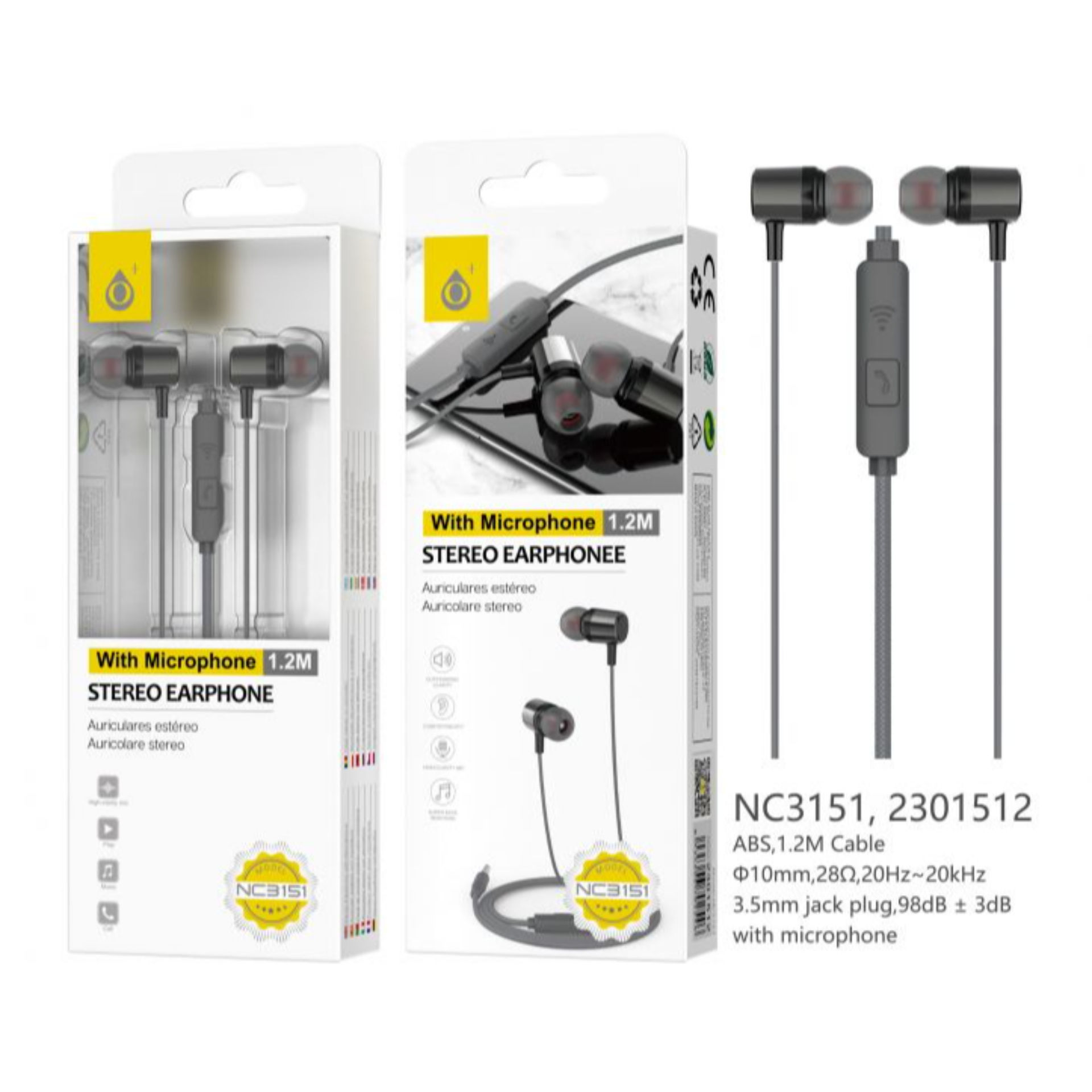 ONEPLUS NC3151 CUFFIE AURICOLARI IN-EAR AUX CON MIC NEROOne Plus