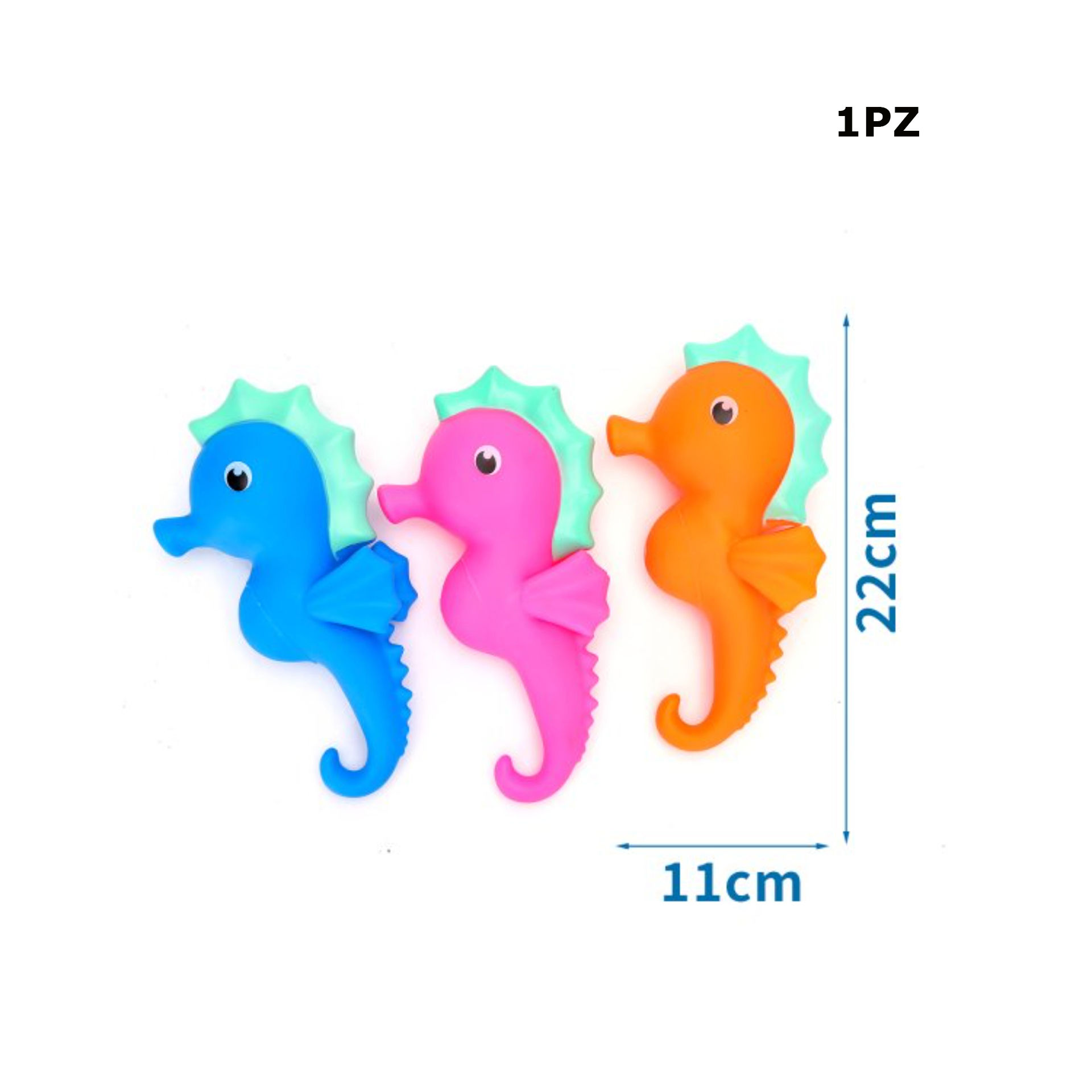 VINYL TOY HIPPOCAMPUS  L22CM*11CM  PINK/BLUE/ORANGNobleza