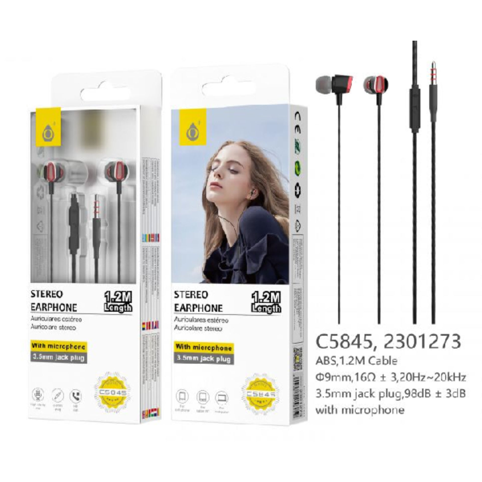 ONEPLUS C5845 CUFFIE IN-EAR CON MICROFONO NEROOne Plus