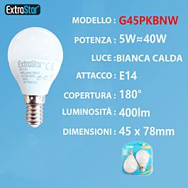 Lampadina led attacco R7S 78mm 5W luce calda fredda naturale risparmio  energetico